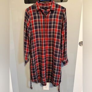 Banana Republic Red and Blue Plaid Dress